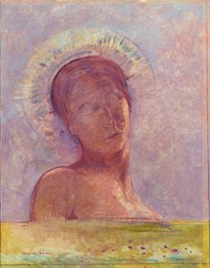 Closed Eyes by Odilon Redon