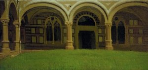 Ancient Florentine Cloister, c.1864-65 by Odoardo Borrani