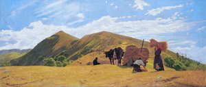 Grain harvest in the mountains of San Marcello