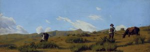 Grazing on the Heights by Odoardo Borrani