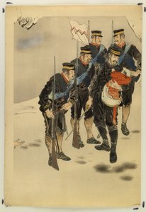 Captain Higuchi with a Chinese Infant by Ogata Gekko