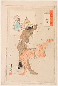 Sumo Wrestlers Combat by Ogata Gekko