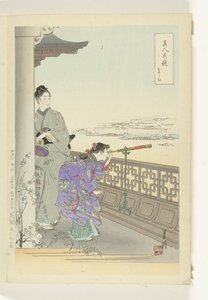 The Binoculars (Comparisons Between Beauties and Flowers) by Ogata Gekko