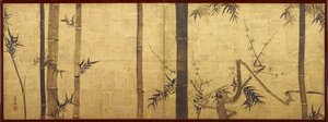 Bamboo and Plum Tree by Ogata Korin