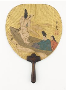 Narihira crossing the Sumida river, Edo period, late 17th-early 18th century