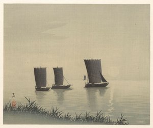Fishing Boats by Ohara Koson