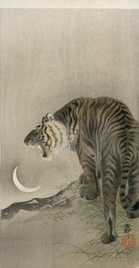 Roaring Tiger and Crescent Moon