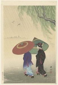 Two Women in the Rain