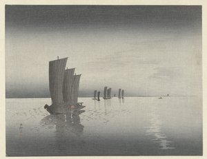 Fishing Boats by Ohara Koson
