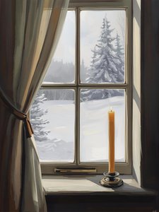 Cozy Winter Window View by Ohkimiko