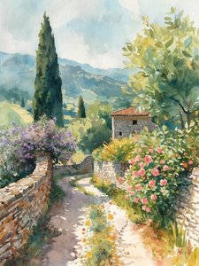 Idyllic Country Path by Ohkimiko