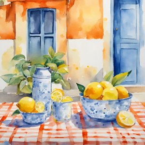 Mediterranean Lemon Table by Ohkimiko