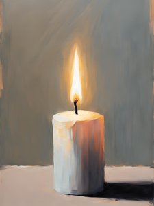 Peaceful White Candle by Ohkimiko