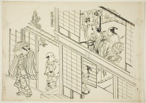 A Young Sanemori, no. 10 from a series of 12 prints depicting parodies of plays by Okumura Masanobu