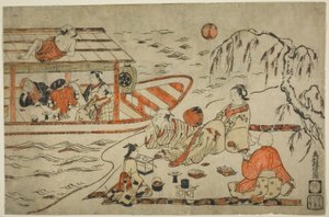 Cooling Off on a Summer Evening by Okumura Masanobu