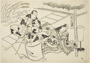 Courting Komachi (Kayoi Komachi), from the Series Famous Scenes from Japanese Puppet Plays (Yamato Irotake) by Okumura Masanobu