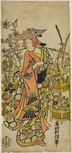 The Actor Hayakawa Hatsuse as a Flower Vendor by Okumura Toshinobu