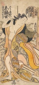 Woman Disrobing by Okumura Toshinobu