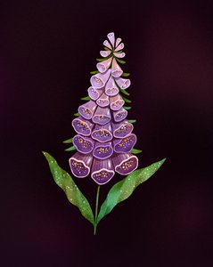 Elegant Purple Foxglove by Olga Skomorokhova
