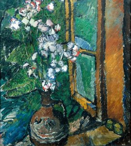 Jug with Flowers by Olga Rozanova
