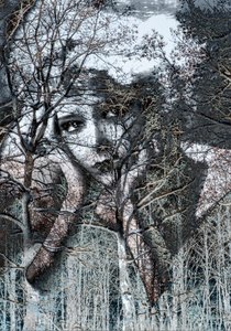 Winter Portrait in Negative
