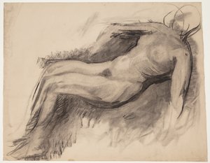 Reclining Female Model by Oluf Hartmann