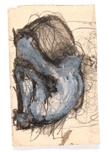 Study of a Kneeling, Bent-Over Figure