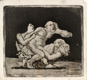 Two Women Fighting Over a Man by Oluf Hartmann