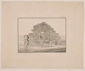 Church Ruin in Greenland. Illustration for W.A. Graah. Expedition to the East Coast of Greenland