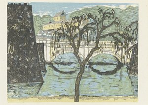 Nijubashi by Onchi Kôshirô