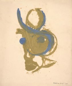 Portrait of a Poet, Inner Image by Onchi Kôshirô