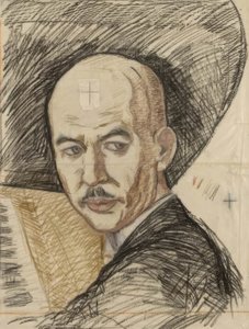 Sketch for the print "Portrait of Yamada Kosaku"