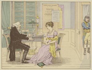 Master Raguideau, Notary of the Widow Beauharnais Says to Her, Unaware That He is Overheard: You! Marry This Little Bonaparte, a Soldier Who Has Nothing But a Cape and Sword, 9 March 1796 by Onfray de Breville Job