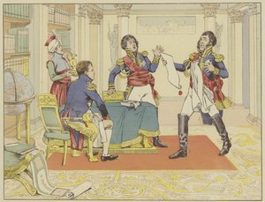 Napoleon Rewarding Marshal Lefevre by Making Him Duke of Danzig After His Capture of the City from the Prussians, 24 May 1807 by Onfray de Breville Job
