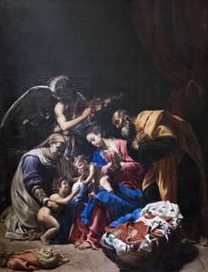 Holy Family with Saint Elizabeth, Saint John the Baptist, and an Angel