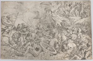 The Crossing of the Red Sea by Orazio Farinati