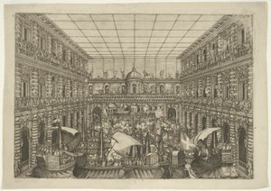 Naumachia in the Courtyard of Palazzo Pitti by Orazio Scarabelli