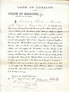 Swears Oath of Allegiance to the Government of the United States and the State of Missouri