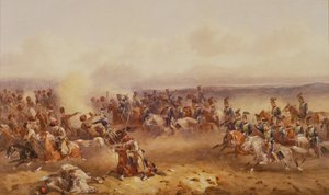 A Squadron of the 10th Hussars Defeat the Russians at Tchernaya, 16th August 1855, c.1890