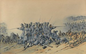 Last Stand of the Guards at the Sandbag Redout by Orlando Norie