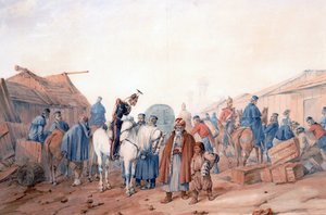 Supply Base of the British Army at the Balaclava Harbour by Orlando Norie