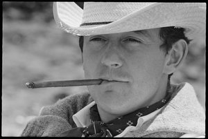 Louis Malle on set of 