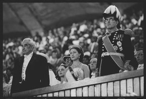 Princess Margaret and Prime Minister Bustamante celebrating Jamaican Independence by Orlando Suero