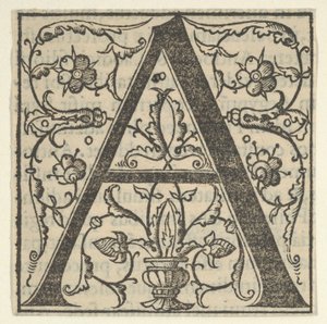 Initial Letter A with Garlands by Oronce Fine