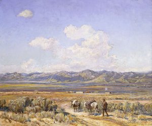 Five Miles to Taos by Oscar Edward Berninghaus
