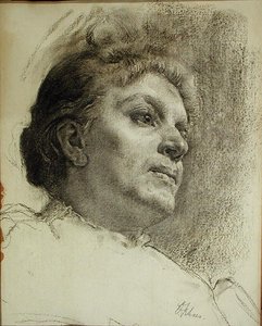 Head of a Woman by Oscar Fehrer