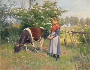 The Milkmaid by Oskar Frenzel