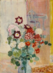 Bouquet with Dahlias and Nasturtiums