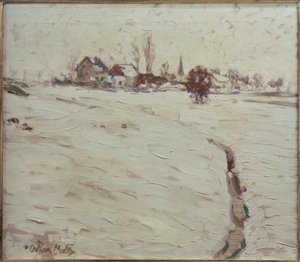 Snowy Landscape near Grafrath by Oskar Moll