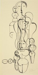 Figural Plan K 1 by Oskar Schlemmer